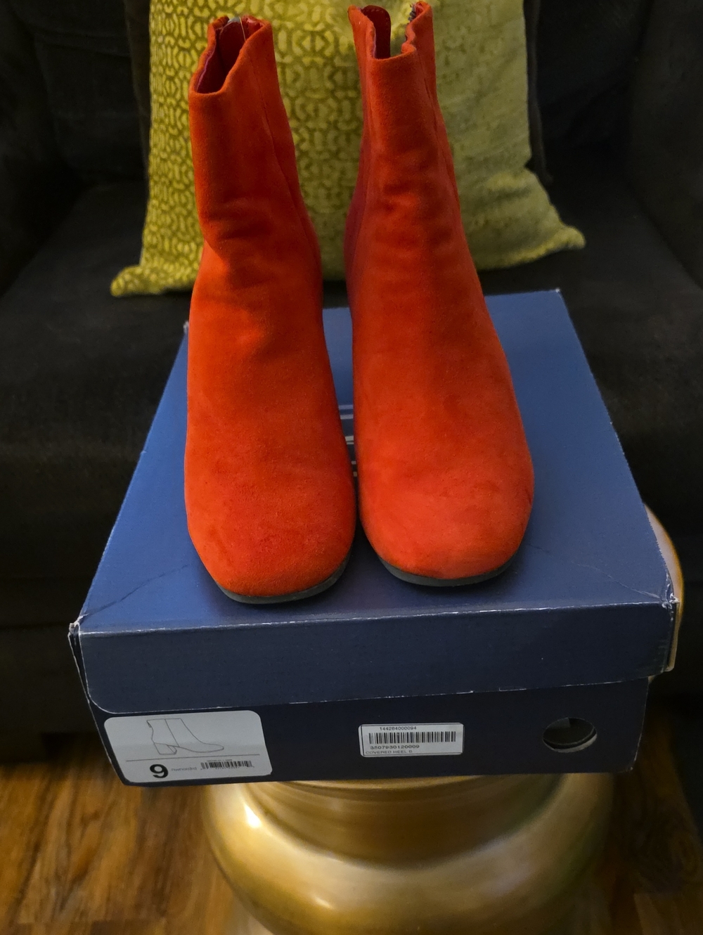 Women’s GAP Red Suede Ankle Boots - Stylish Slip-On